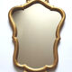 Gilded wooden mirror 70 cm