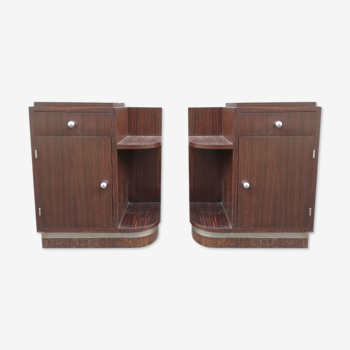Pair of art deco bedside tables 1930