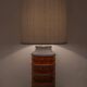 Lampe de table en céramique Bay Keramik Mid-Century moderne surdimensionnée, abat-jour en soie neuve