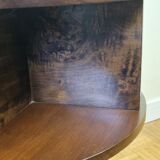 Solid wood pedestal table in Art Deco style