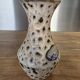 Vase Marius Bessone fat lava Vallauris 1950s sea foam & enamels H 16