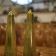 Pair of brass obelisks 1960s
