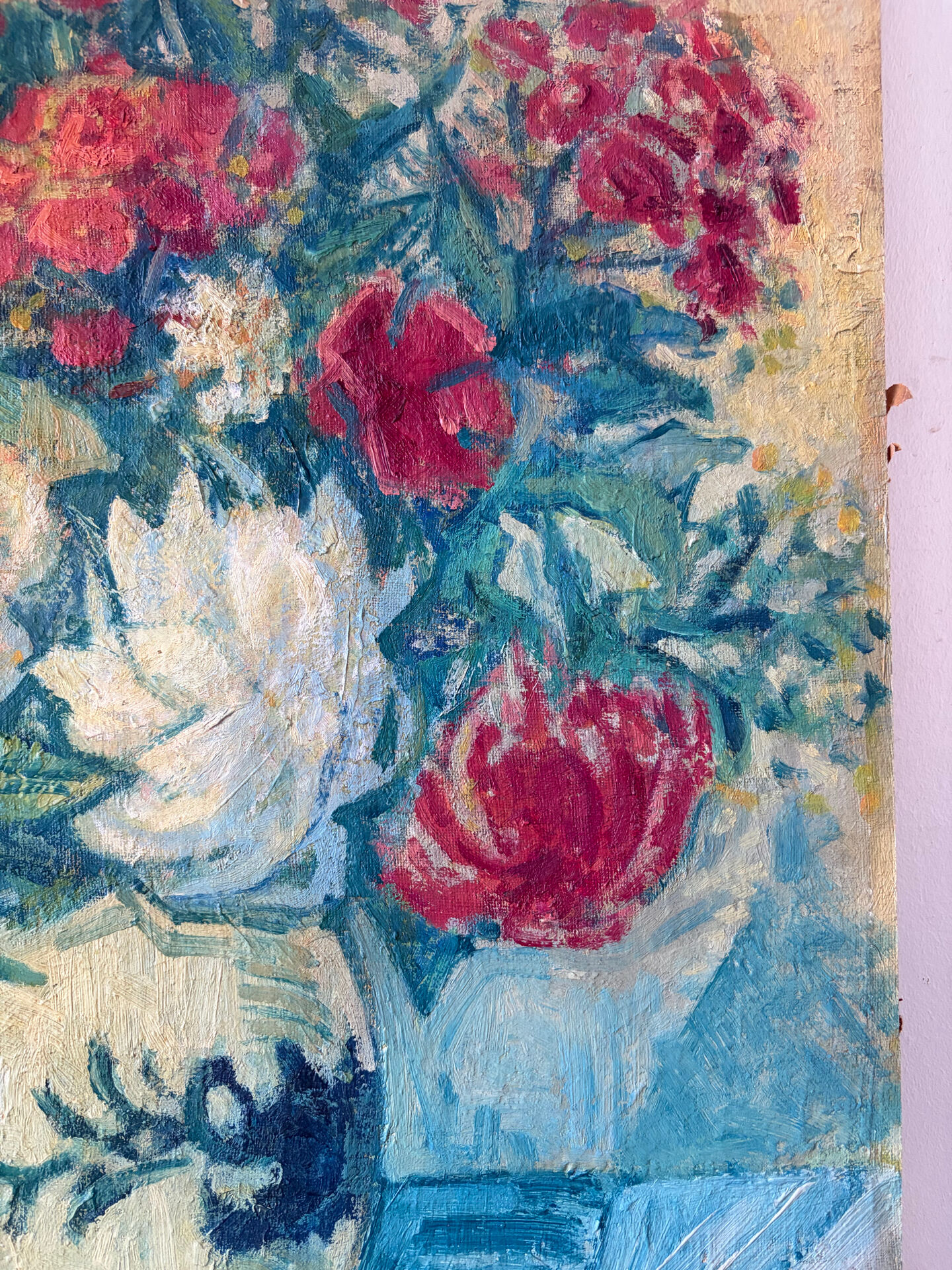 Bouquet Vibrant, huile sur panneau signé 1939