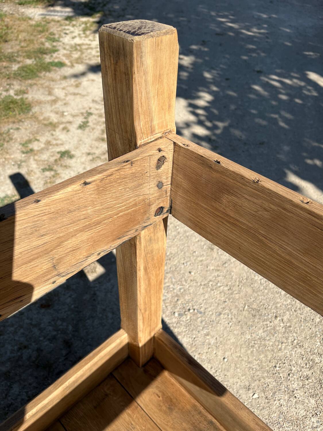 Small workbench made of solid oak