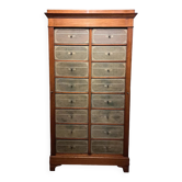 Mahogany and leather cardboard box