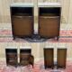 Pair of English oak bedside tables from the 1950s.