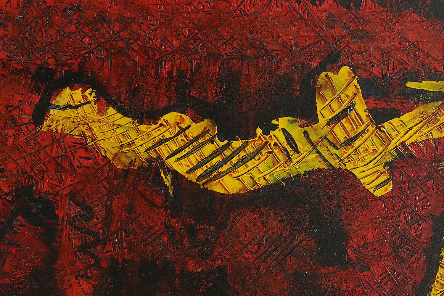 Roald Ditmer, Abstract Composition, oil paintings on canvas, 1999, framed