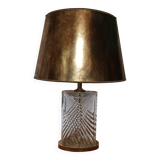 Table lamp in cut crystal and brass from the 70s