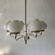 6 suspended glass lamps in white brass by Hans-Agne Jakobsson, 1960s, Sweden
