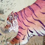 Important Set of Three Indochinese Silk Embroidered Tapestries