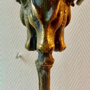 Bougeoir tripode en bronze " cerf " XIXe vennerie