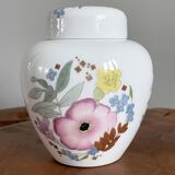 Wedgwood "Meadow Sweet" Ginger Jar, Decorative Storage Pot, Bone China with Pink and Blue Flowers