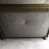 Vintage green velvet sofa