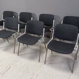 Vintage Dsc 106 Side Chairs By Giancarlo Piretti For Castelli, Set Of 8