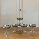 Set of 6 vintage stainless steel dessert bowls