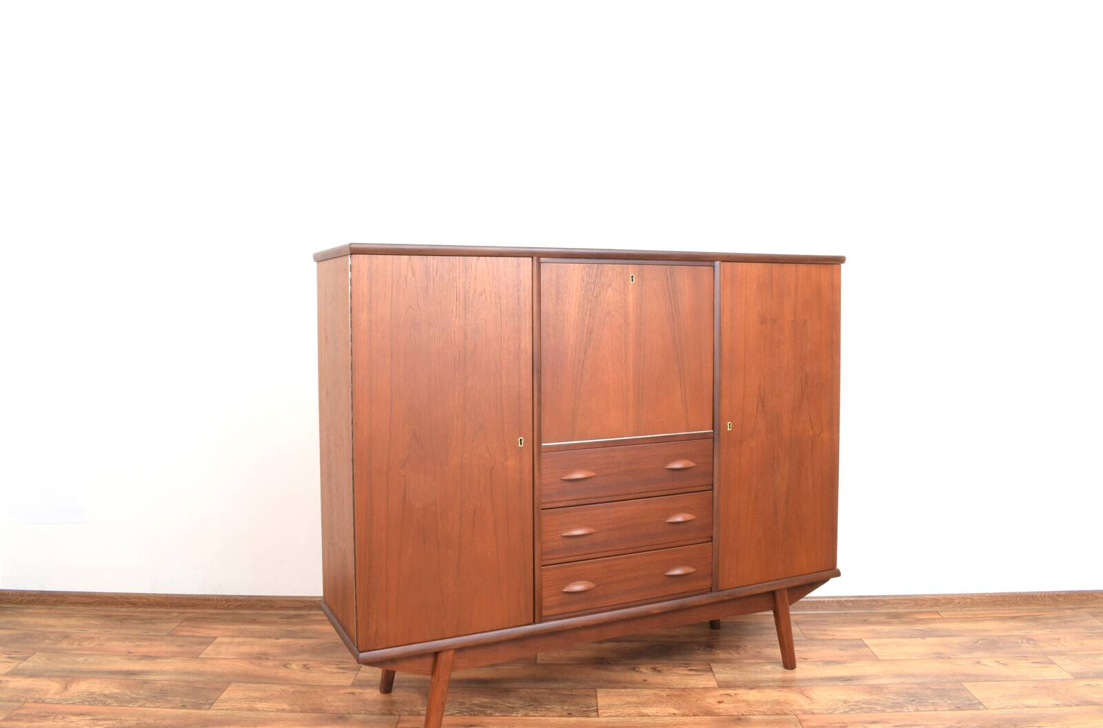 Mid-Century Danish Teak Highboard, 1960s.