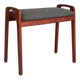 Teak piano bench attributed to Johannes Andersen for Uldum Møbelfabrik.