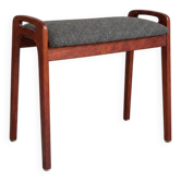 Teak piano bench attributed to Johannes Andersen for Uldum Møbelfabrik.