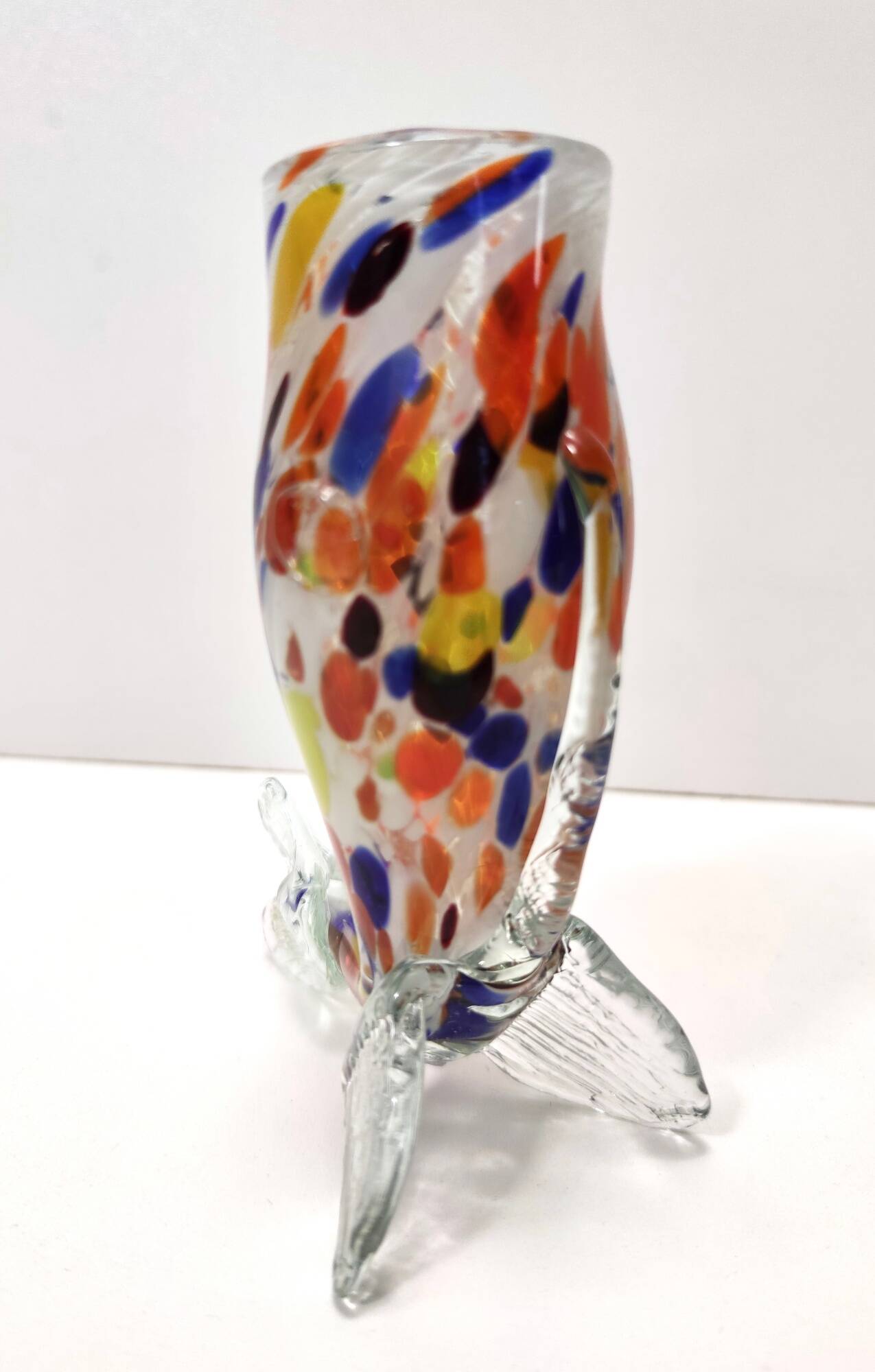 Ensemble de six verres à boire multicolores en verre de Murano par Toso, Italie