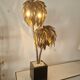 Lampe de table palmier en laiton vintage Maison Jansen, années 1970, France