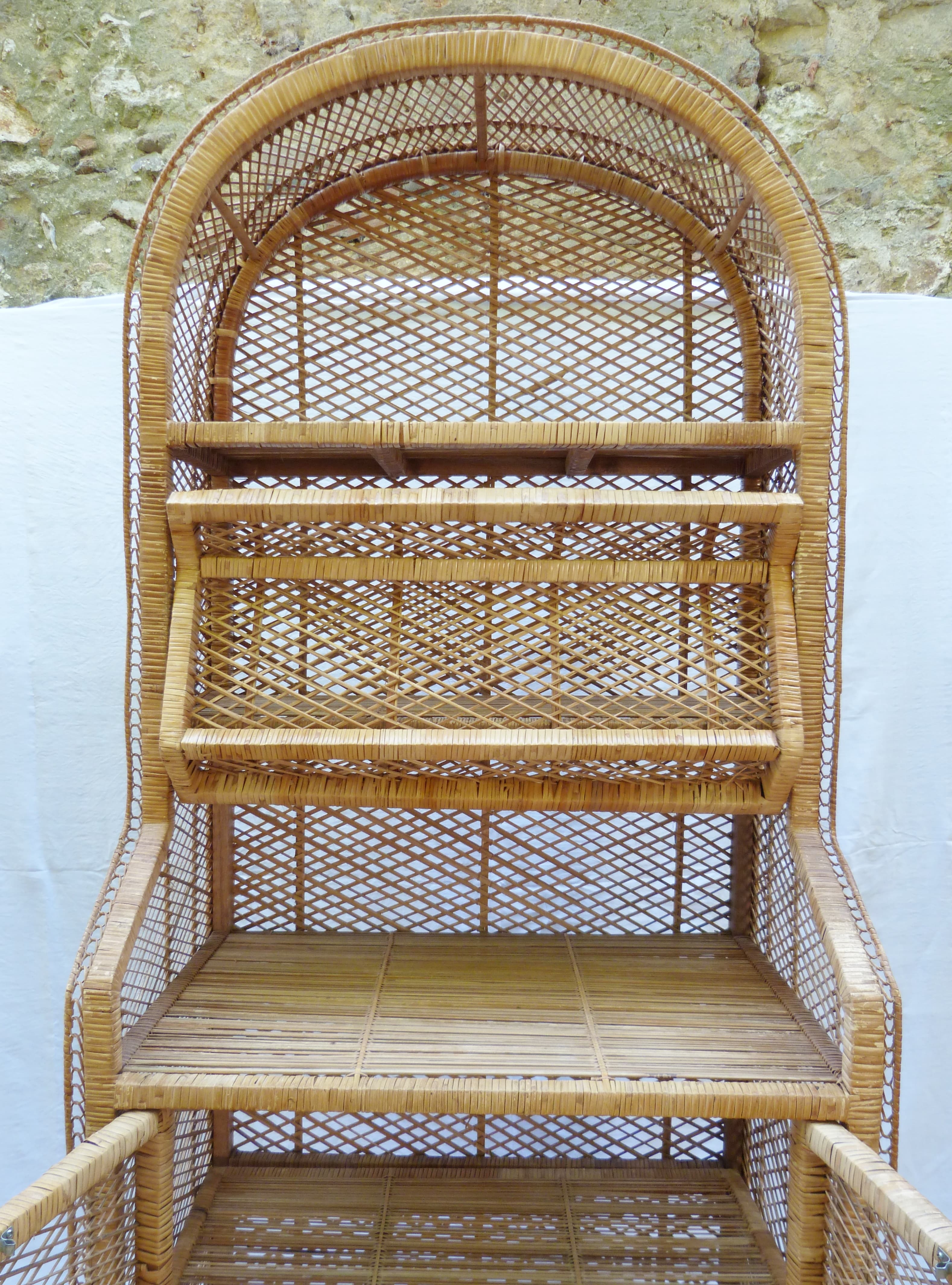 Rattan bookcase