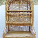 Rattan bookcase