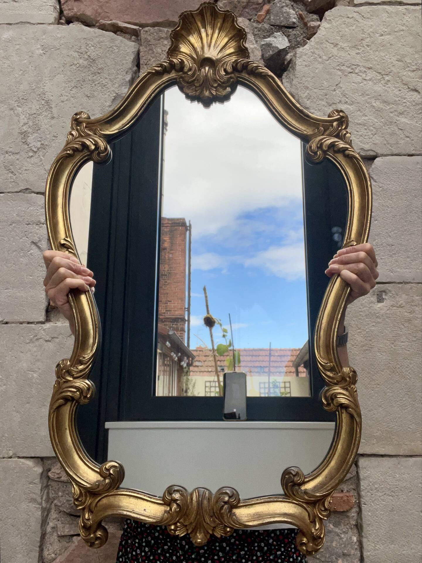 Shell mirror in Louis XV style H89cm