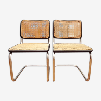 Paire de chaises Cesca B32 de Marcel Breuer par Thonet