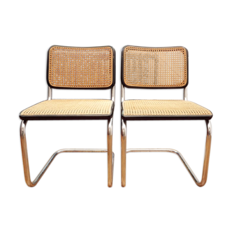Pair of Marcel Breuer Cesca B32 chairs by Thonet