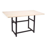 Metal and travertine work table, 1980s