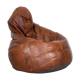 Midcentury modern leather patchwork bean bag, 1970