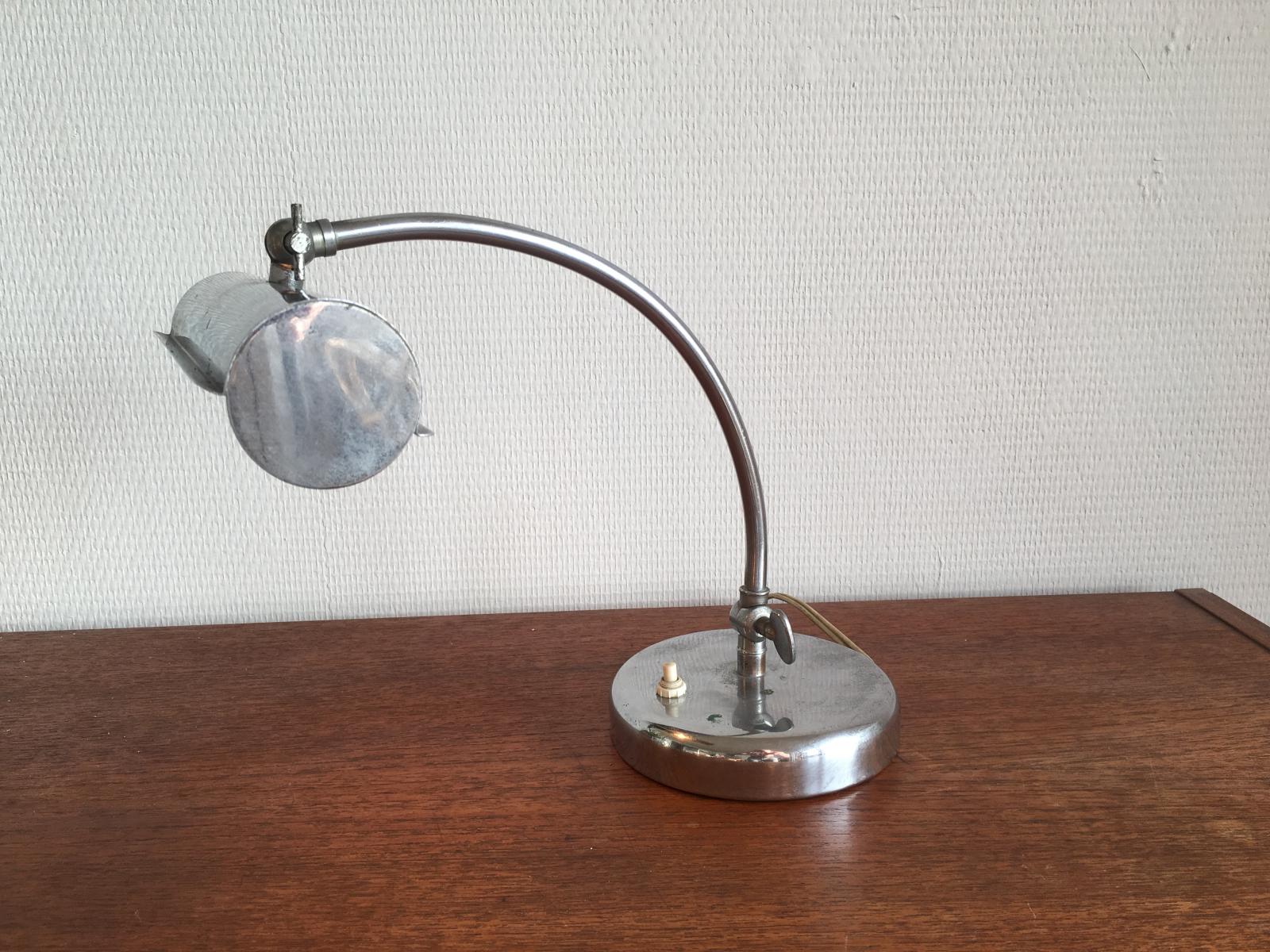 Vintage desk lamp in chrome