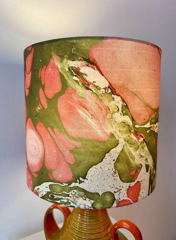1970s sculptural vase lamp - exceptional studio ceramics