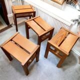 Set of 4 André Sornay stools