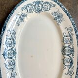 Oval plate Léon Graves in ironstone, "Marie-Louise" service.