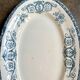 Oval plate Léon Graves in ironstone, "Marie-Louise" service.