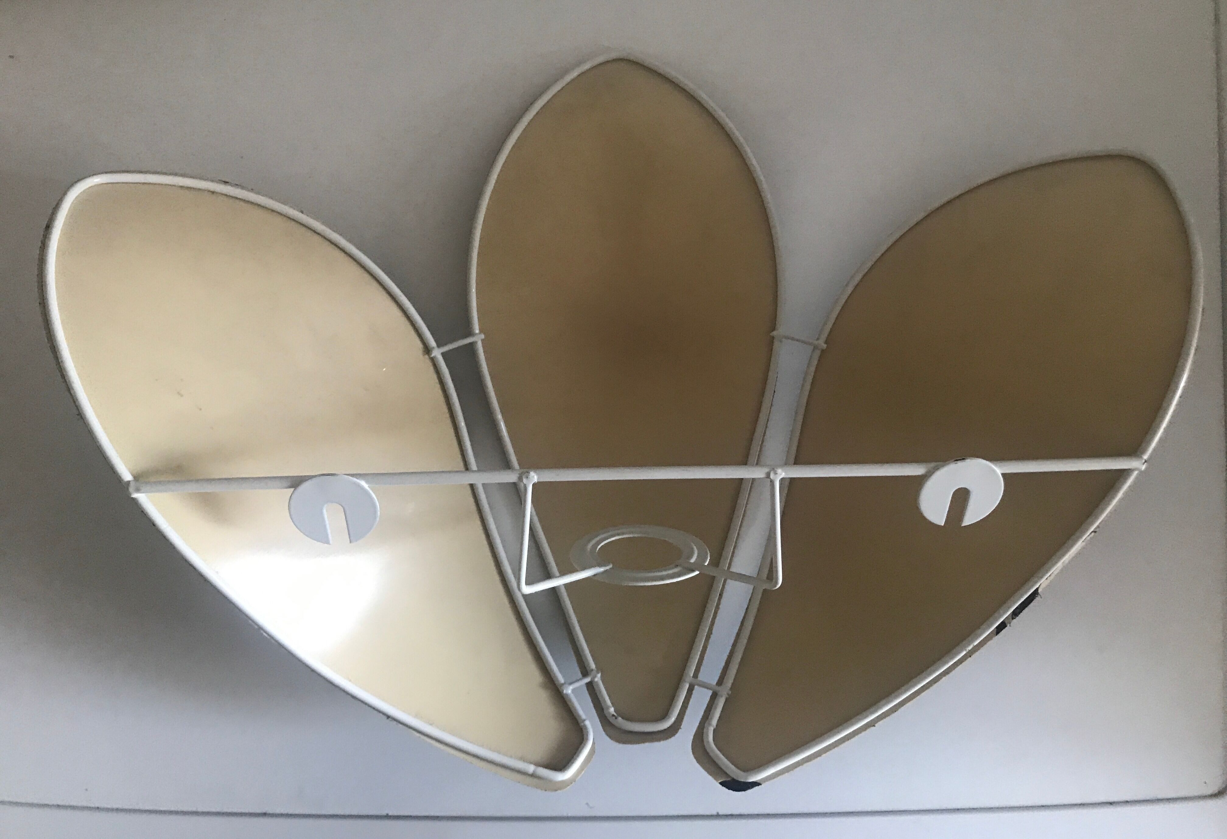 Pair of flowers wall lamps years 70