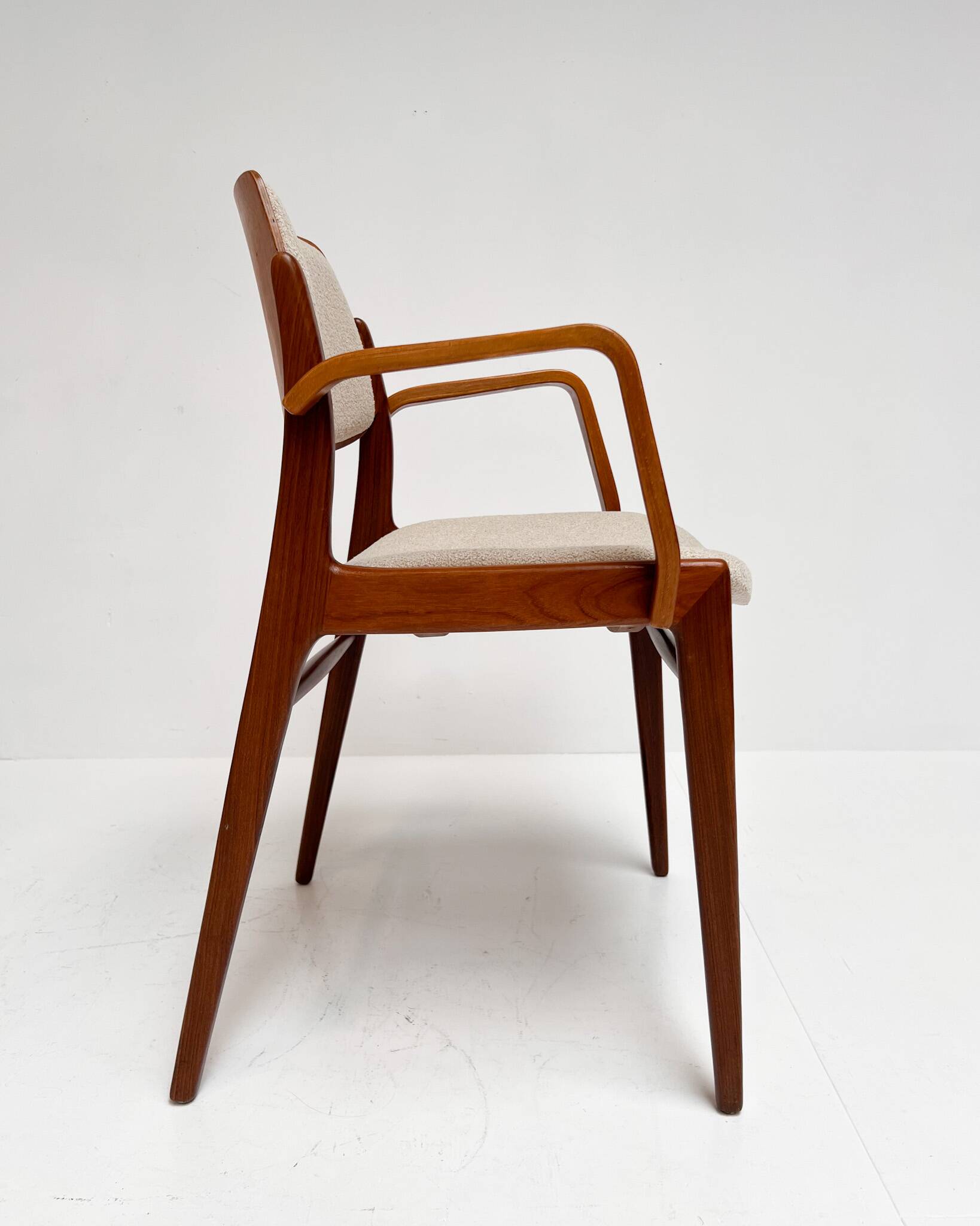 Ensemble de 4 chaises rembourrées Hartmut Lohmeyer pour Wilkhahn, années 1960.