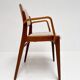 Ensemble de 4 chaises rembourrées Hartmut Lohmeyer pour Wilkhahn, années 1960.