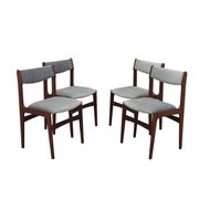 Set of four mahogany chairs, Danish design, 1970s, manufacture: Denmark