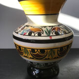 Ancient Vase QUIBERON Ceramics MERLE WHITE Painted Vintage Decor