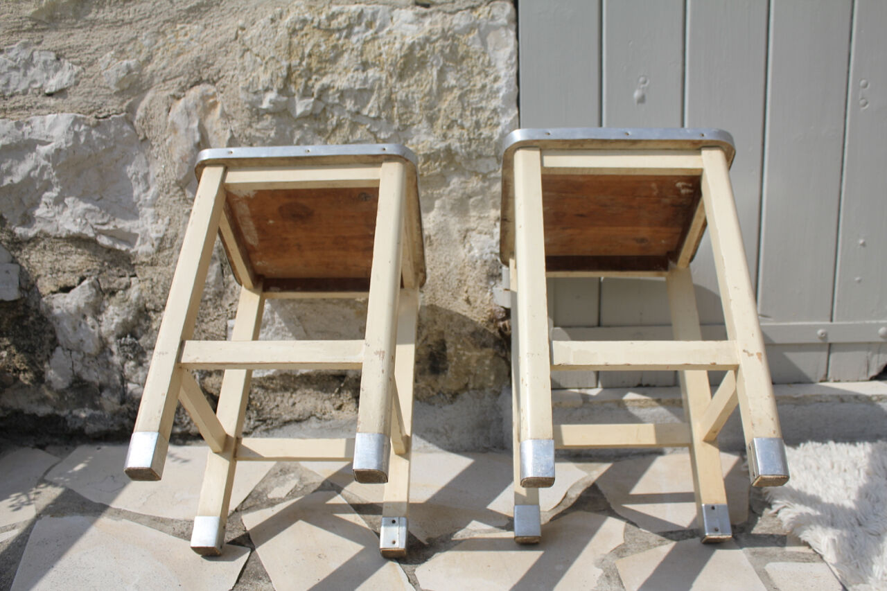 Pair of small stools years 50