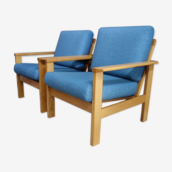 Fauteuils bleu années 1960