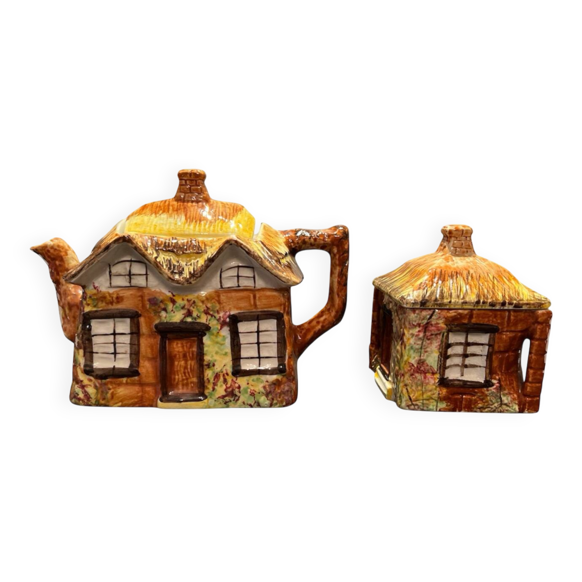 vintage Price Kensington "Cottage Ware" teapot and sugar bowl set.