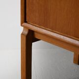 Vintage oak bookcase with display case