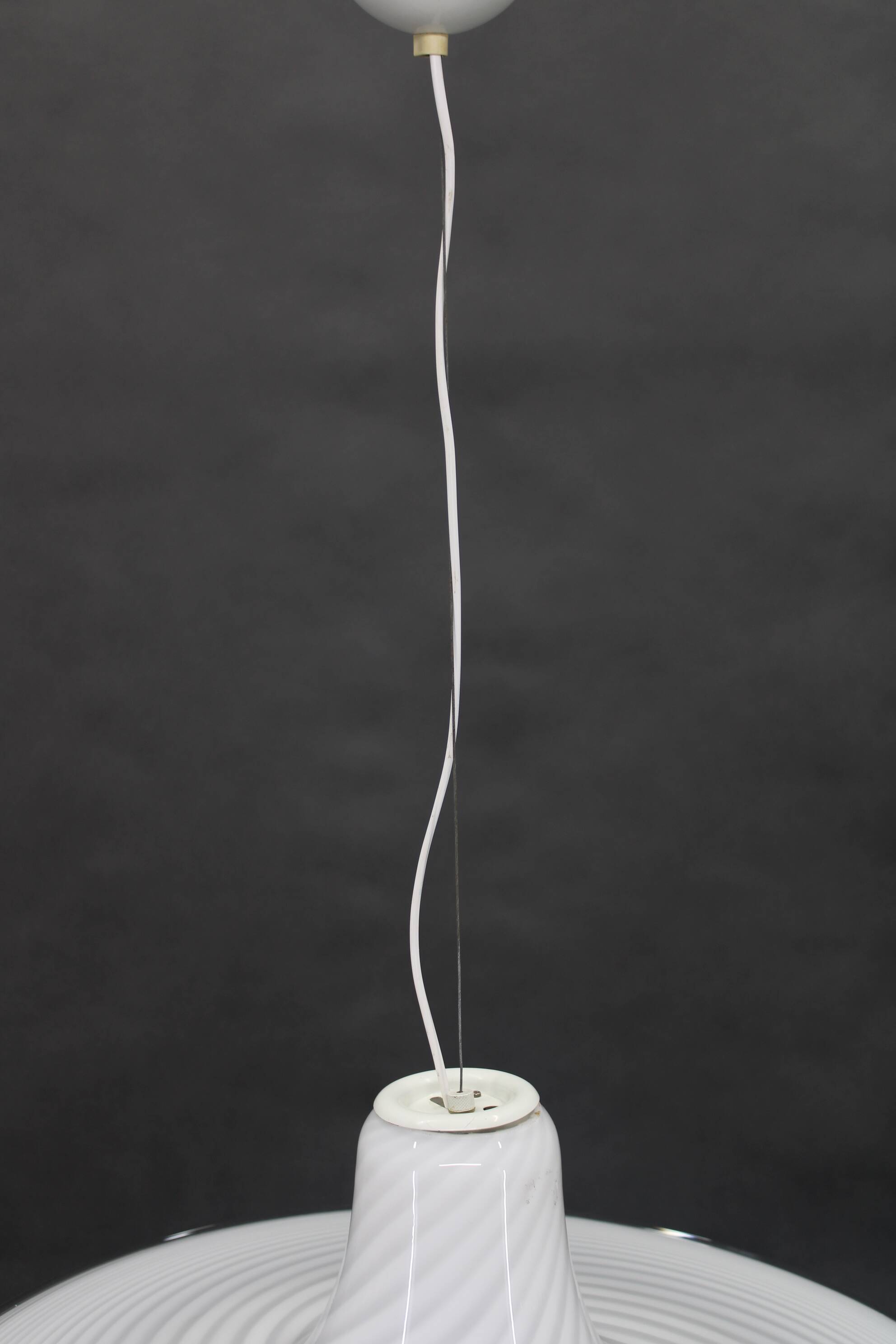 1980s Large Murano Glass Pendant Light, Italy