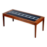 Scandinavian coffee table wood and ceramic