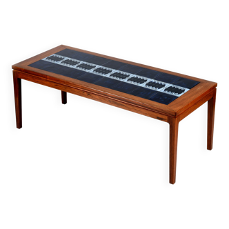 Scandinavian coffee table wood and ceramic