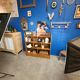 Large shelf, vintage solid oak bookcase from the 60s