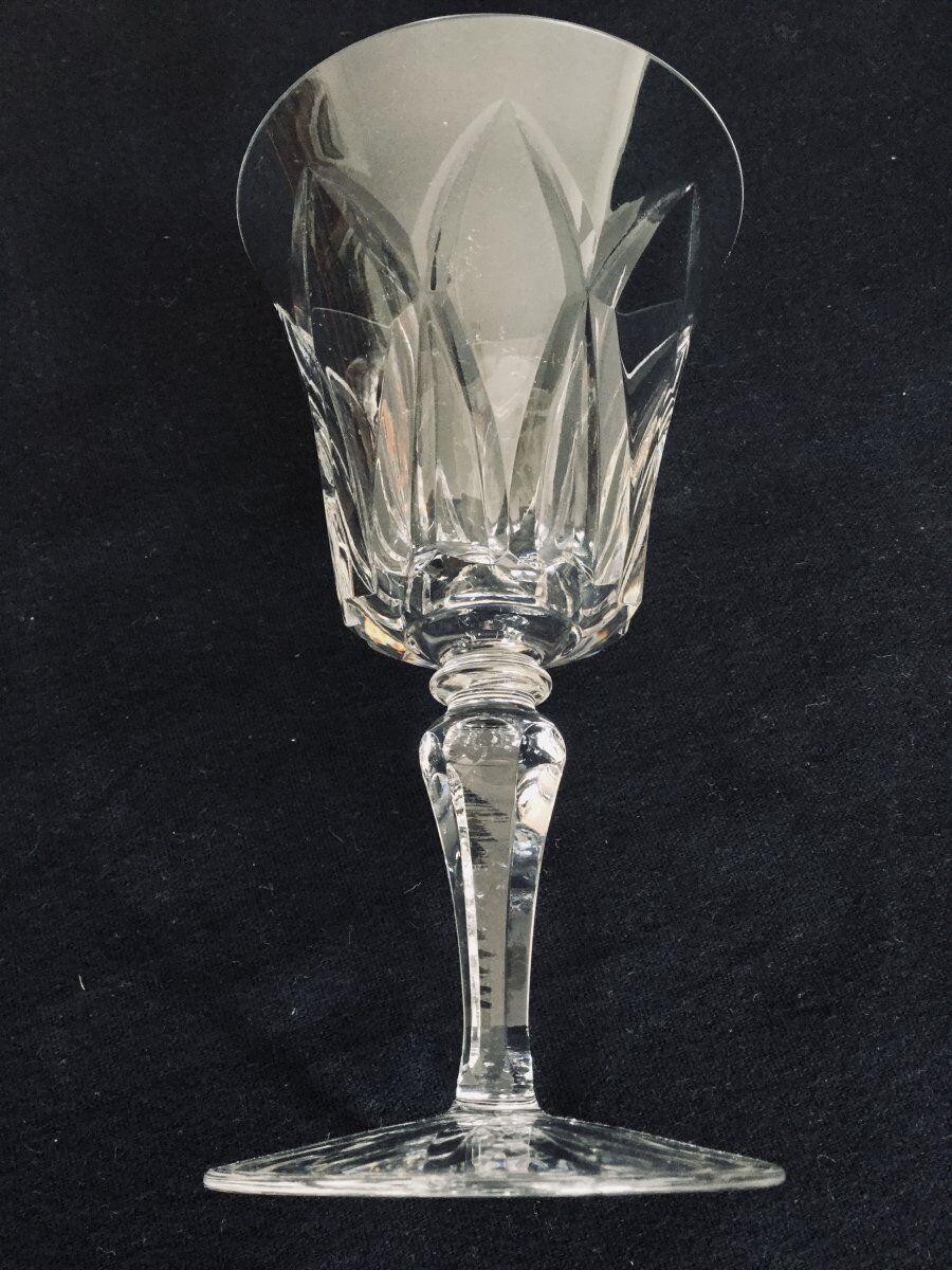 Set of 5 crystal water glasses of Saint Louis Camargue model